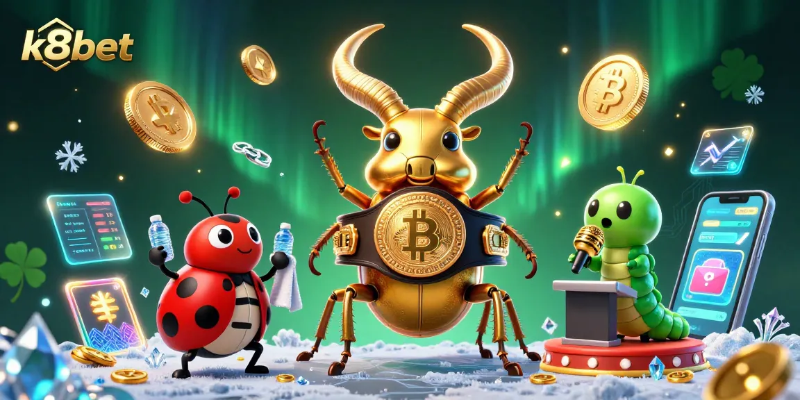 Engage with k8bet through a vibrant, hyper-detailed 3D casino scene featuring charismatic characters.