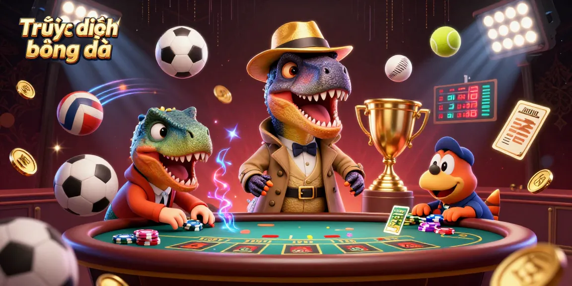 Experience Trực tiếp bóng đá with our vibrant 3D illustration of a velociraptor enjoying the game.