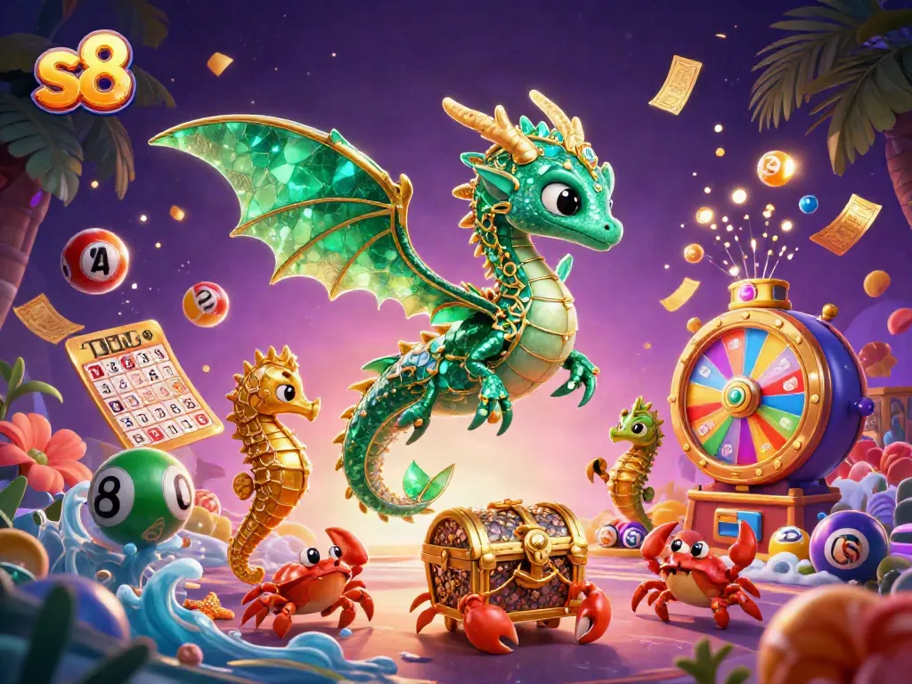 Experience thrilling wins at s8 with colorful games and dazzling jackpots displayed in vibrant casino art.