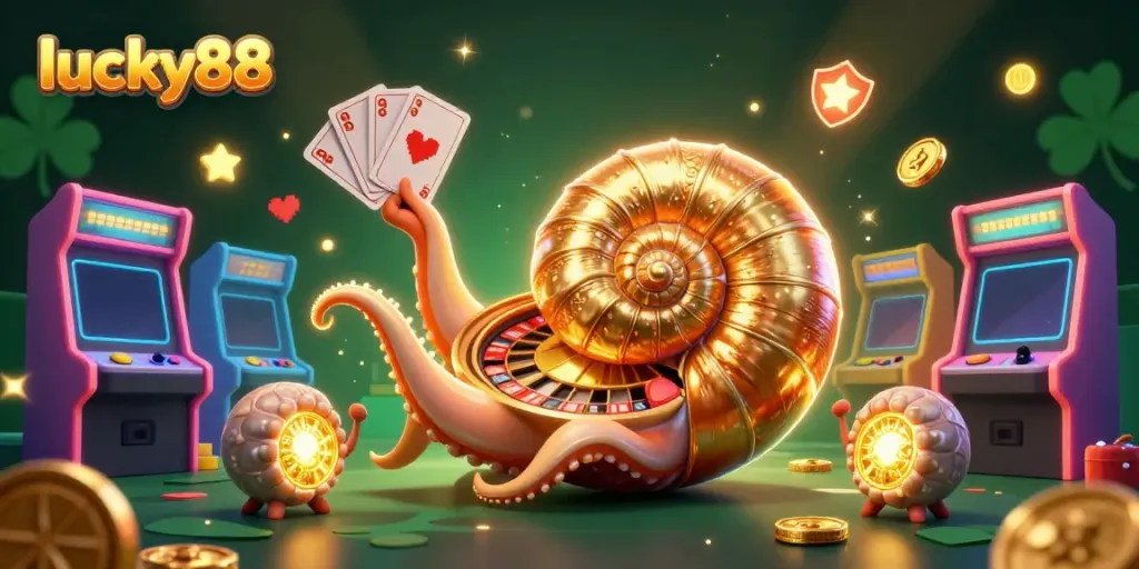 Engage with lucky88's vibrant casino world through captivating gaming elements and characters.