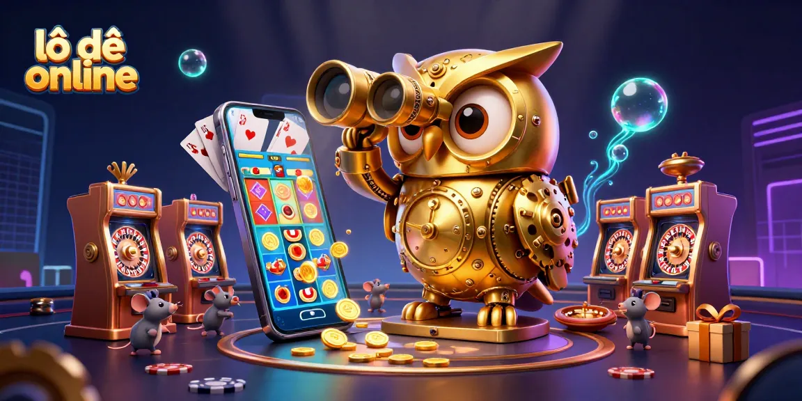 Engage with lô đề online as the golden owl oversees the vibrant casino world filled with excitement.