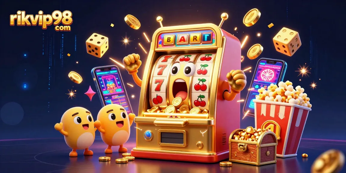 Win big while playing at rikvip98 com with exciting jackpot slots bursting with coins and vibrant casino action.