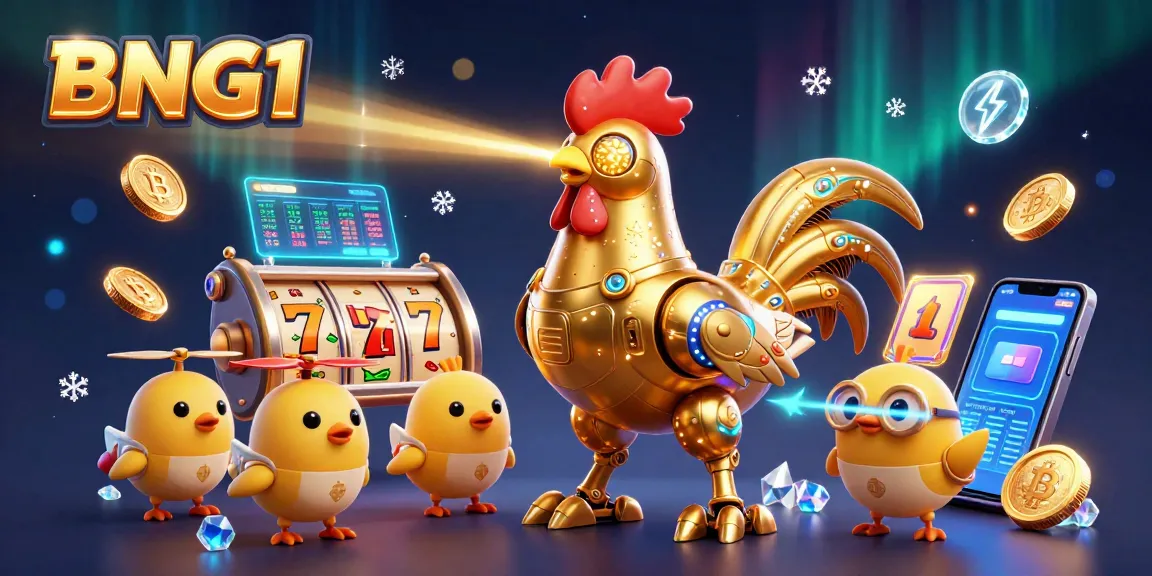 Engage with the vibrant BNG1 online casino experience featuring retro-futuristic visuals and exciting game symbols.
