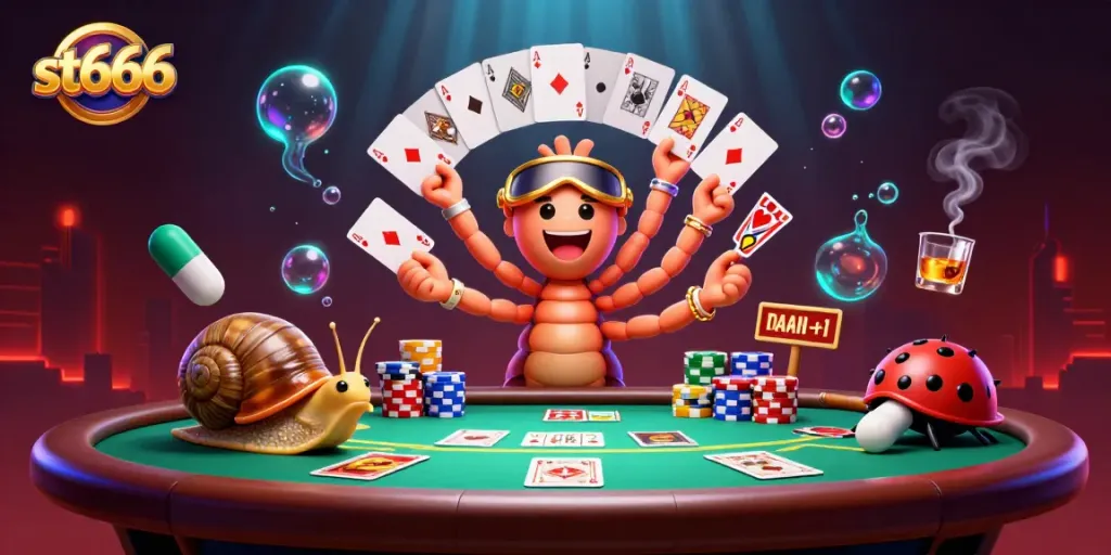 Join the excitement at st666 with a thrilling casino scene featuring a millipede dealer and lavish gameplay!