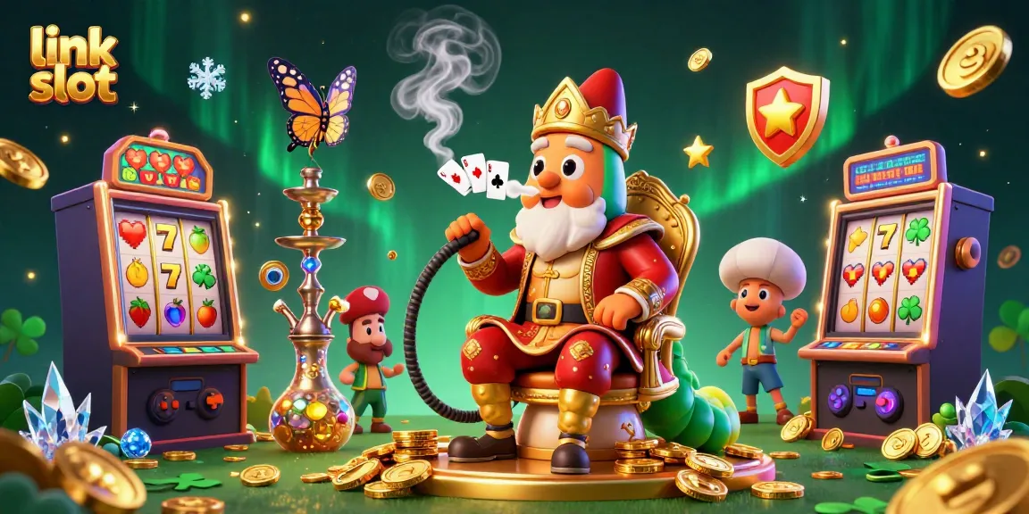 Experience thrilling slots with link slot while enjoying vibrant casino elements and characters.