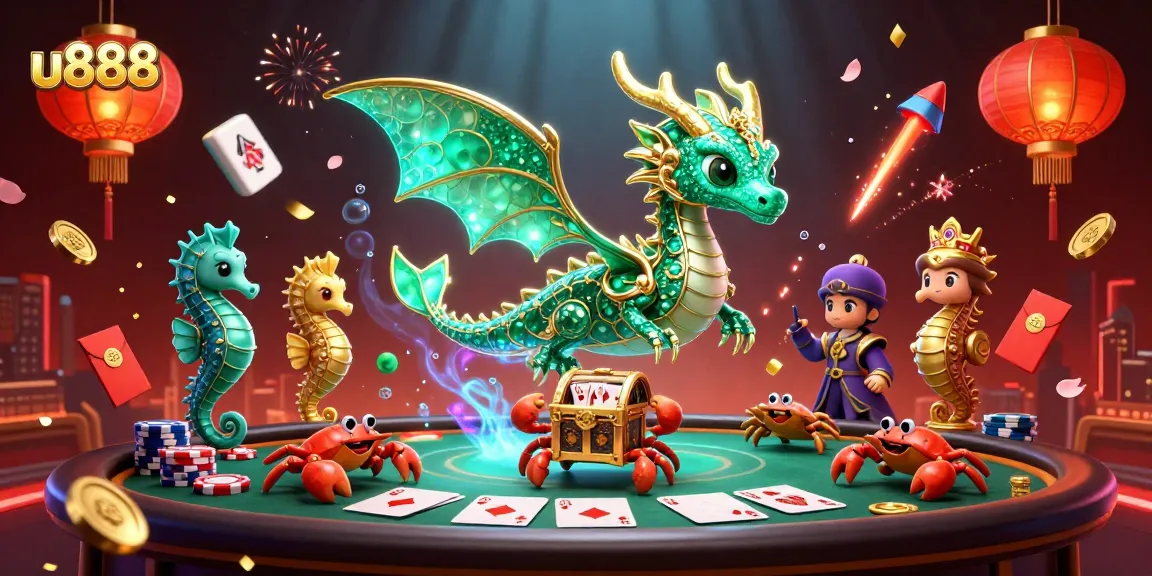 Engage with u888's thrilling poker experience in a vibrant 3D casino world.