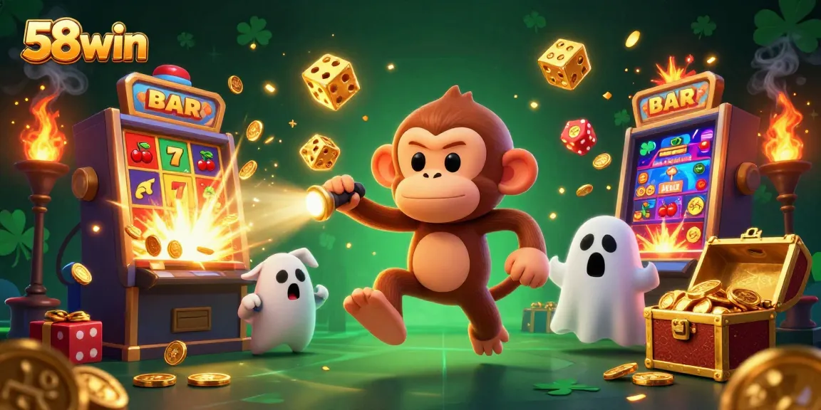 Experience the excitement of 58win with lively casino symbols and thrilling gameplay elements.